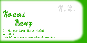 noemi manz business card